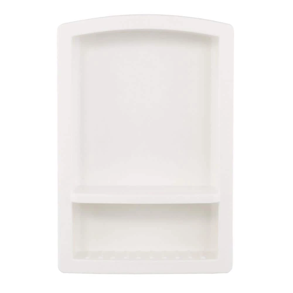 Swan Recessed Solid Surface Soap Dish in White 1 Swan Recessed Solid Surface Soap Dish in White