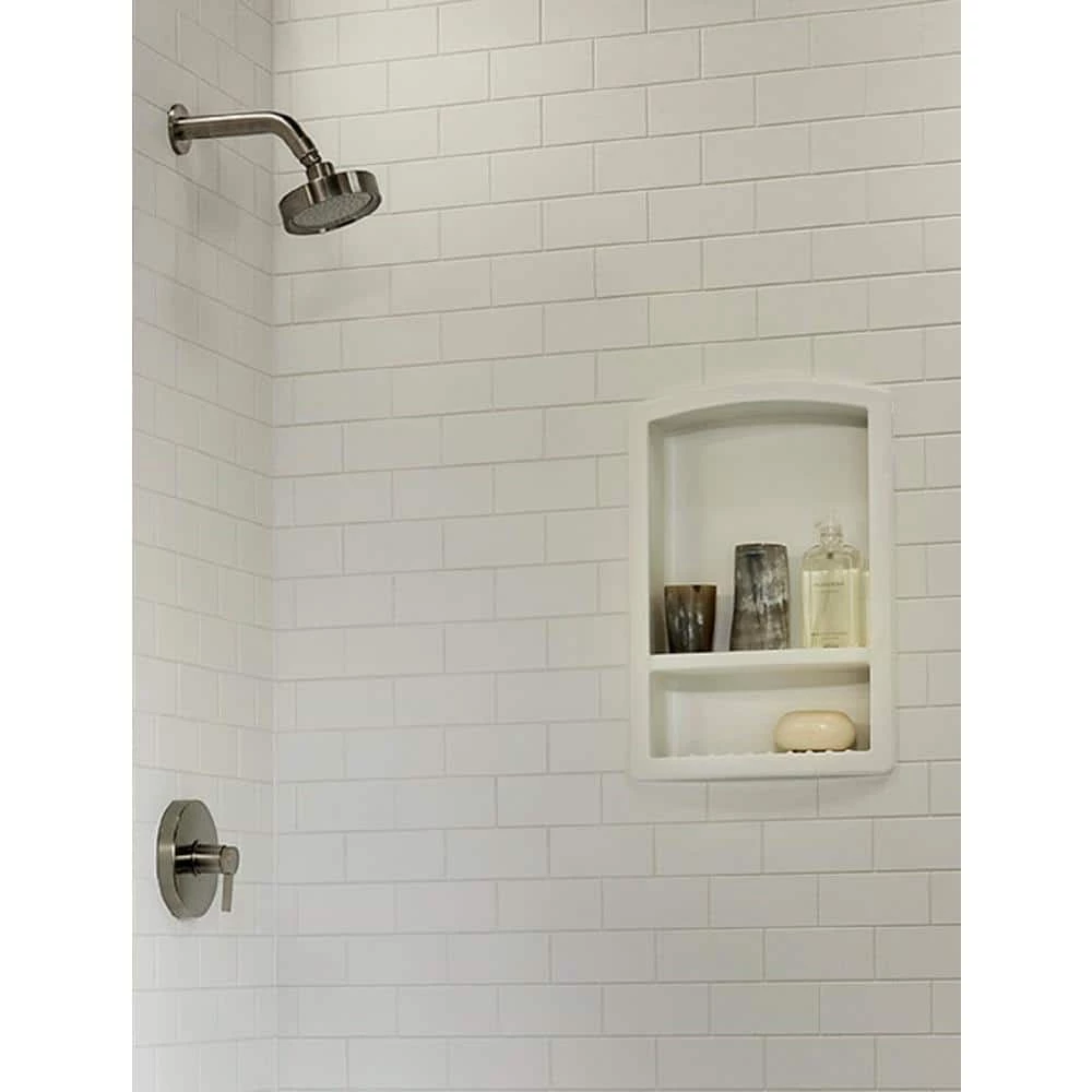 Swan Recessed Solid Surface Soap Dish in White 2 Swan Recessed Solid Surface Soap Dish in White - Image 2