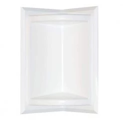 Swan 5.75 in. x 11 in. Corner-Mount Solid Surface Soap Dish in White