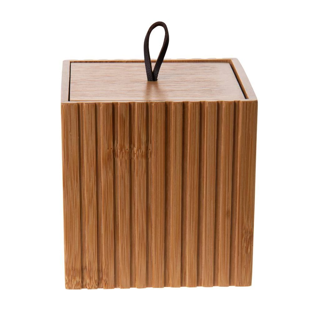 Bath Bliss Small Square Oslo Bamboo Storage Jar 8 Bath Bliss Small Square Oslo Bamboo Storage Jar - Image 8