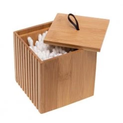 Bath Bliss Small Square Oslo Bamboo Storage Jar 14 Bath Bliss Small Square Oslo Bamboo Storage Jar -Bathroom Accessories Sales wood bath bliss bathroom storage containers 10026 natural fa 1000
