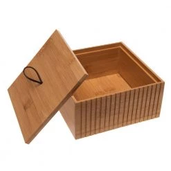 Bath Bliss Large Square Bamboo Storage Jar 15 Bath Bliss Large Square Bamboo Storage Jar -Bathroom Accessories Sales wood bath bliss bathroom storage containers 10027 natural 76 1000