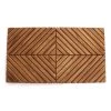 Federal Brace Natural Wood 19.75 in. x 35.5 in. Radial Teak Bath Mat