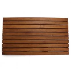 Federal Brace Natural Wood 19.75 in. x 35.5 in. Lap Teak Shower Floor Insert
